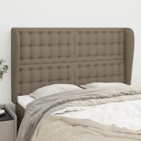 Headboard with ears in taupe gray fabric 147x23x118/128 cm by , Headboards and footboards - Ref: Foro24-3118392, Price: 121,3...