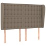 Headboard with ears in taupe gray fabric 147x23x118/128 cm by , Headboards and footboards - Ref: Foro24-3118392, Price: 124,0...