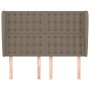 Headboard with ears in taupe gray fabric 147x23x118/128 cm by , Headboards and footboards - Ref: Foro24-3118392, Price: 124,0...