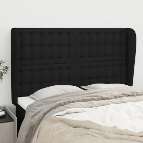Kopfteil mit Ohren aus schwarzem Stoff, 147 x 23 x 118/128 cm von , Kopf- und Fußteile - Ref: Foro24-3118390, Preis: 124,86 €...