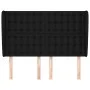 Cabecero con orejas de tela negro 147x23x118/128 cm de , Cabeceros y pies de cama - Ref: Foro24-3118390, Precio: 125,14 €, De...