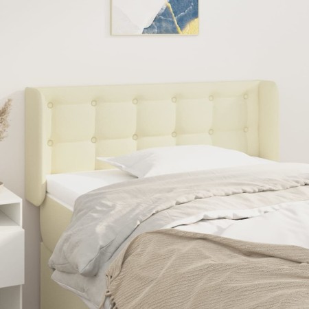 Kopfteil aus cremefarbenem Kunstleder, 83 x 16 x 78/88 cm von , Kopf- und Fußteile - Ref: Foro24-3118842, Preis: 51,46 €, Rab...