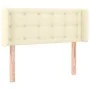 Kopfteil aus cremefarbenem Kunstleder, 83 x 16 x 78/88 cm von , Kopf- und Fußteile - Ref: Foro24-3118842, Preis: 50,63 €, Rab...