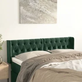 Kopfteil aus dunkelgrünem Samt, 147 x 16 x 78/88 cm von , Kopf- und Fußteile - Ref: Foro24-3119155, Preis: 84,95 €, Rabatt: %