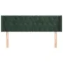 Cabecero de terciopelo verde oscuro 147x16x78/88 cm de , Cabeceros y pies de cama - Ref: Foro24-3119155, Precio: 84,85 €, Des...