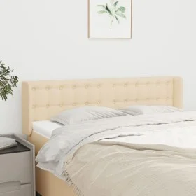 Kopfteil aus cremefarbenem Stoff, 147 x 16 x 78/88 cm von , Kopf- und Fußteile - Ref: Foro24-3119205, Preis: 63,11 €, Rabatt: %