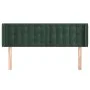Dark green velvet headboard 147x16x78/88 cm by , Headboards and footboards - Ref: Foro24-3119253, Price: 80,61 €, Discount: %
