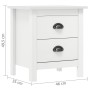 Nachttisch Hill aus massivem Kiefernholz, weiß, 46x35x49,5 cm von vidaXL, Nachttische - Ref: Foro24-288904, Preis: 51,62 €, R...