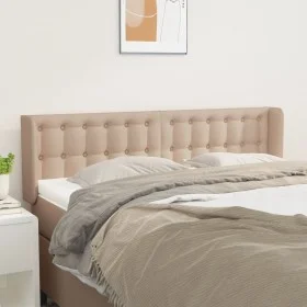 Cappuccino synthetic leather headboard 147x16x78/88 cm by , Headboards and footboards - Ref: Foro24-3118863, Price: 73,82 €, ...
