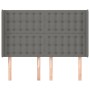 Headboard with dark gray fabric ears 147x16x118/128 cm by , Headboards and footboards - Ref: Foro24-3120013, Price: 132,82 €,...