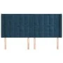 Cabecero con orejas de terciopelo azul oscuro 163x16x118/128 cm de , Cabeceros y pies de cama - Ref: Foro24-3120072, Precio: ...