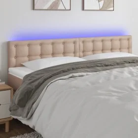 Headboard with LED synthetic leather cappuccino color 160x5x78/88 cm by , Headboards and footboards - Ref: Foro24-3121713, Pr...
