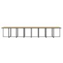 Set de comedor jardín 21 pzas con cojines ratán sintético gris