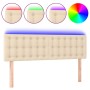 Kopfteil aus cremefarbenem Stoff mit LED 144x5x78/88 cm von , Kopf- und Fußteile - Ref: Foro24-3122049, Preis: 70,86 €, Rabat...