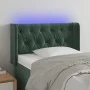 Dunkelgrünes Samtkopfteil mit LED 83x16x78/88 cm von , Kopf- und Fußteile - Ref: Foro24-3123605, Preis: 65,46 €, Rabatt: %