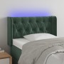 Dunkelgrünes Samtkopfteil mit LED 83x16x78/88 cm von , Kopf- und Fußteile - Ref: Foro24-3123605, Preis: 62,69 €, Rabatt: %