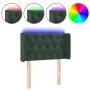 Dark green velvet headboard with LED 83x16x78/88 cm by , Headboards and footboards - Ref: Foro24-3123605, Price: 65,57 €, Dis...