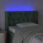 Dunkelgrünes Samtkopfteil mit LED 83x16x78/88 cm von , Kopf- und Fußteile - Ref: Foro24-3123605, Preis: 62,69 €, Rabatt: %