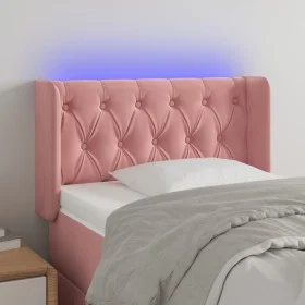 Rosa Samtkopfteil mit LED 83x16x78/88 cm von , Kopf- und Fußteile - Ref: Foro24-3123607, Preis: 66,89 €, Rabatt: %