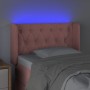 Rosa Samtkopfteil mit LED 83x16x78/88 cm von , Kopf- und Fußteile - Ref: Foro24-3123607, Preis: 65,11 €, Rabatt: %