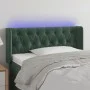 Dunkelgrünes Samtkopfteil mit LED 93x16x78/88 cm von , Kopf- und Fußteile - Ref: Foro24-3123611, Preis: 72,15 €, Rabatt: %