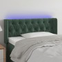 Dunkelgrünes Samtkopfteil mit LED 93x16x78/88 cm von , Kopf- und Fußteile - Ref: Foro24-3123611, Preis: 69,73 €, Rabatt: %