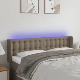 Headboard with LED in taupe gray fabric 147x16x78/88 cm by , Headboards and footboards - Ref: Foro24-3123672, Price: 72,47 €,...