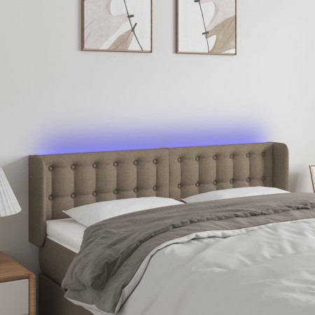 Kopfteil mit LED aus taupegrauem Stoff 147x16x78/88 cm von , Kopf- und Fußteile - Ref: Foro24-3123672, Preis: 75,06 €, Rabatt: %