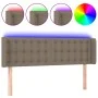 Cabecero con LED de tela gris taupe 147x16x78/88 cm de , Cabeceros y pies de cama - Ref: Foro24-3123672, Precio: 72,47 €, Des...