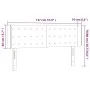 Cabecero con LED de tela gris taupe 147x16x78/88 cm de , Cabeceros y pies de cama - Ref: Foro24-3123672, Precio: 72,47 €, Des...