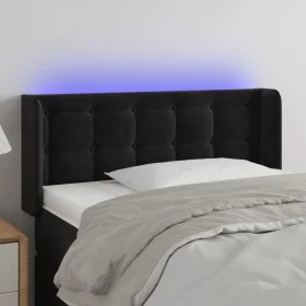 Kopfteil aus schwarzem Samt mit LED 83x16x78/88 cm von , Kopf- und Fußteile - Ref: Foro24-3123702, Preis: 53,23 €, Rabatt: %