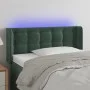 Dark green velvet headboard with LED 93x16x78/88 cm by , Headboards and footboards - Ref: Foro24-3123709, Price: 64,52 €, Dis...