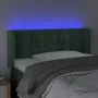 Dark green velvet headboard with LED 93x16x78/88 cm by , Headboards and footboards - Ref: Foro24-3123709, Price: 64,52 €, Dis...
