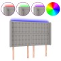 Hellgraues Stoffkopfteil mit LED 147x16x118/128 cm von , Kopf- und Fußteile - Ref: Foro24-3124480, Preis: 124,97 €, Rabatt: %