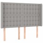 Hellgraues Stoffkopfteil mit LED 147x16x118/128 cm von , Kopf- und Fußteile - Ref: Foro24-3124480, Preis: 124,97 €, Rabatt: %