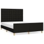 Bettrahmen mit schwarzem Stoffkopfteil 140x190 cm von , Betten und Lattenroste - Ref: Foro24-3125375, Preis: 219,48 €, Rabatt: %