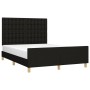 Bettrahmen mit schwarzem Stoffkopfteil 140x190 cm von , Betten und Lattenroste - Ref: Foro24-3125375, Preis: 219,48 €, Rabatt: %