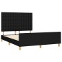 Bettrahmen mit schwarzem Stoffkopfteil 140x190 cm von , Betten und Lattenroste - Ref: Foro24-3125375, Preis: 219,48 €, Rabatt: %