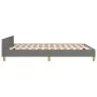 Bed frame with headboard in dark gray fabric 140x200 cm by , Beds and slatted bases - Ref: Foro24-3125382, Price: 231,56 €, D...