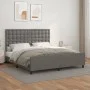 Estructura de cama con cabecero cuero sintético gris 160x200cm de , Camas y somieres - Ref: Foro24-3125583, Precio: 228,67 €,...