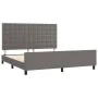 Estructura de cama con cabecero cuero sintético gris 160x200cm de , Camas y somieres - Ref: Foro24-3125583, Precio: 228,67 €,...