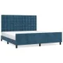 Estructura cama con cabecero terciopelo azul oscuro 160x200 cm de , Camas y somieres - Ref: Foro24-3126011, Precio: 245,78 €,...