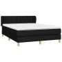 Box spring bed with black fabric mattress 140x190 cm by , Beds and slatted bases - Ref: Foro24-3127119, Price: 464,42 €, Disc...