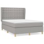 Boxspringbett mit hellgrauer Stoffmatratze 140x190 cm von , Betten und Lattenroste - Ref: Foro24-3128837, Preis: 524,29 €, Ra...