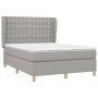 Boxspringbett mit hellgrauer Stoffmatratze 140x190 cm von , Betten und Lattenroste - Ref: Foro24-3128837, Preis: 524,29 €, Ra...