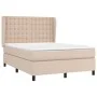 Box spring bed with cappuccino synthetic leather mattress 140x200cm by , Beds and slatted bases - Ref: Foro24-3129038, Price:...