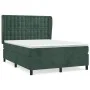 Box spring bed with dark green velvet mattress 140x190 cm by , Beds and slatted bases - Ref: Foro24-3129450, Price: 548,99 €,...