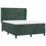 Box spring bed with dark green velvet mattress 140x190 cm by , Beds and slatted bases - Ref: Foro24-3129450, Price: 548,99 €,...