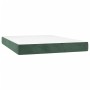 Box spring bed with dark green velvet mattress 140x190 cm by , Beds and slatted bases - Ref: Foro24-3129450, Price: 553,50 €,...