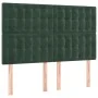 Box spring bed with dark green velvet mattress 140x190 cm by , Beds and slatted bases - Ref: Foro24-3129450, Price: 548,99 €,...